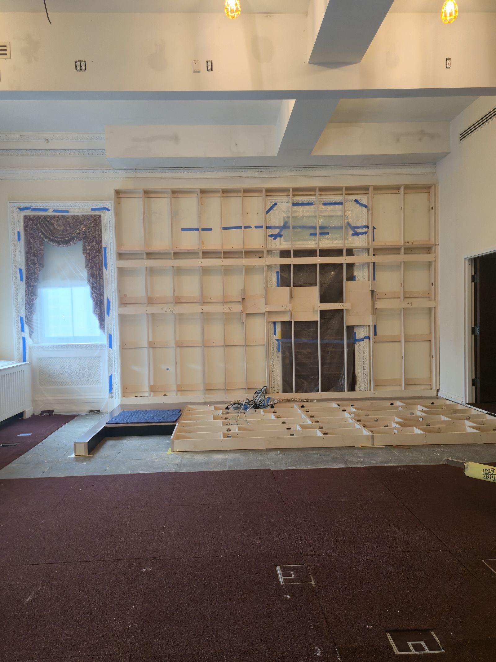 Interior space during renovation, before finishing works